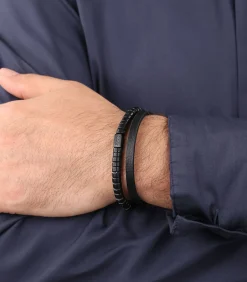 Clearance Mehrrei. Armband voor mannen, roestvrij staal, agaat Heren Armbanden