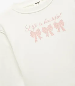 Outlet Meisjes Sweatshirt Ronde Hals Lange Mouwen Fijn Geborduurd Kinderen Truien & Cardigans