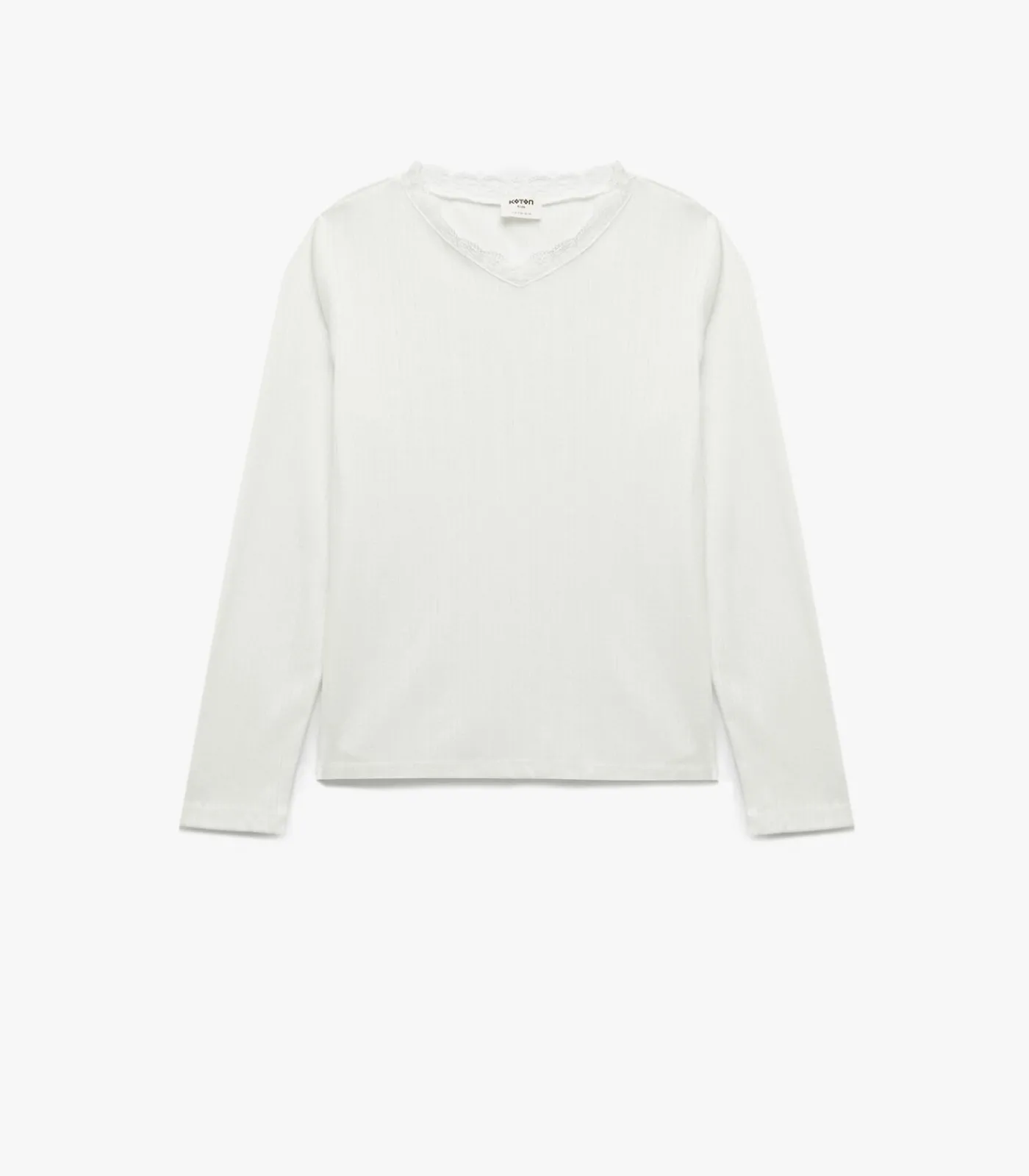 Online Meisjes T-shirt Lange Mouwen V-hals Kant Kinderen Tops