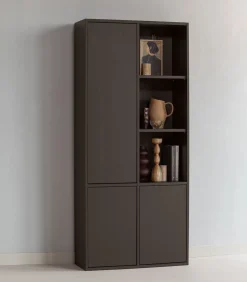 WOOOD Merel opbergkast - Grenen - Middenbruin - 100x200x44