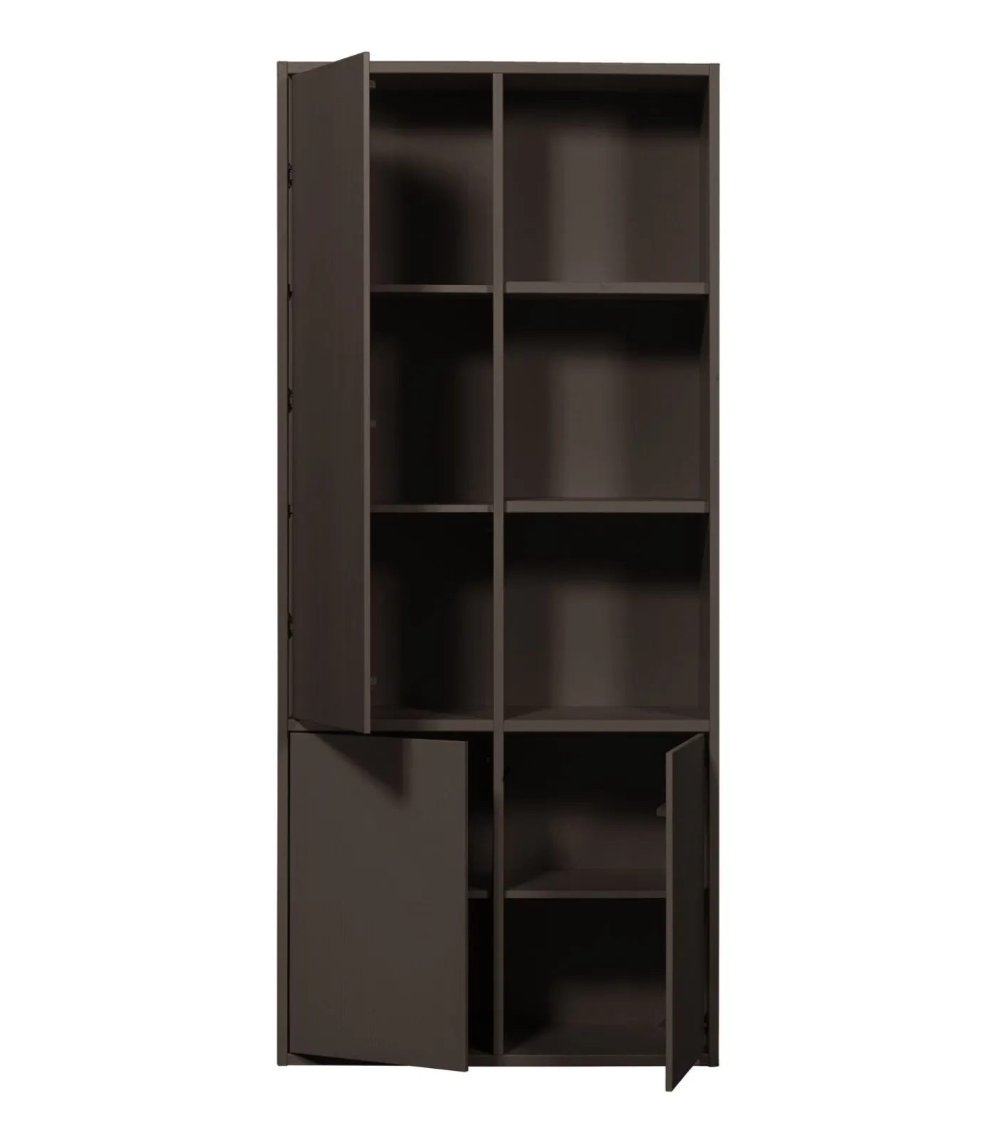 WOOOD Merel opbergkast - Grenen - Middenbruin - 100x200x44