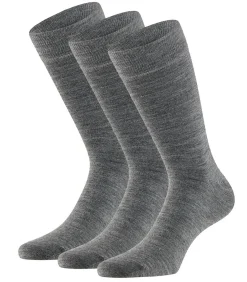 Heren Apollo Merinowollen Sokken - 3 paar - Grey Melange