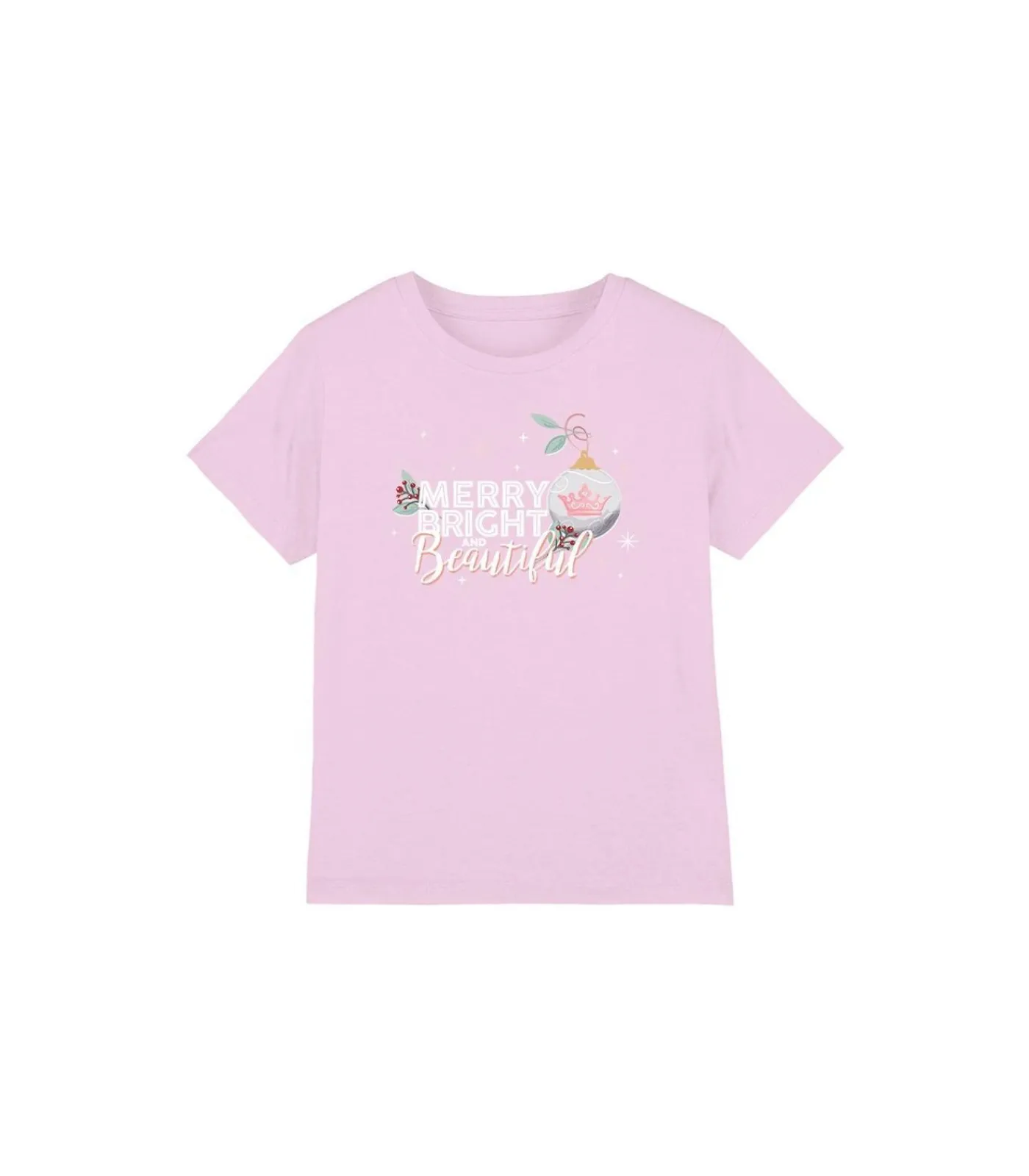 Kinderen Disney Princess MERRY, BRIGHT AND BEAUTIFUL - T-shirt - Roze