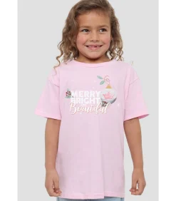 Kinderen Disney Princess MERRY, BRIGHT AND BEAUTIFUL - T-shirt - Roze