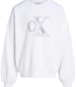 Outlet Metallic Ck Ls Cn Sweatshirt Kinderen Truien & Cardigans
