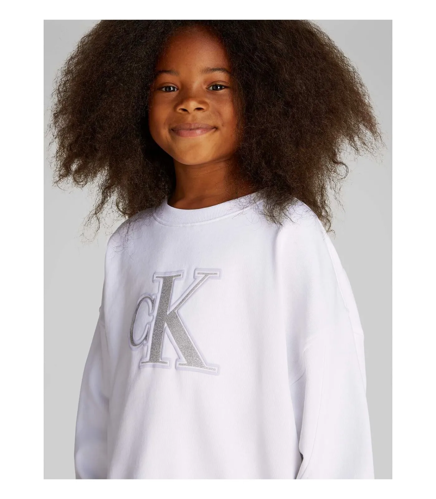 Outlet Metallic Ck Ls Cn Sweatshirt Kinderen Truien & Cardigans