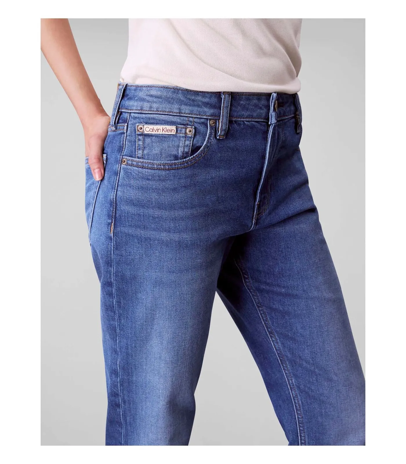 DAMES Calvin Klein Jeans Mid Rise Slim Indigo