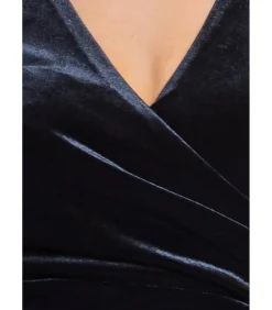 DAMES Goddiva Midi-jurk “Crochet Velvet Wrap Midi Dress”