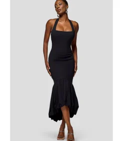 Discount Midi-jurk “Halter Neck Puff Hem Mermaid Midaxi Dress” DAMES Jurken