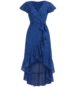 Clearance Midi-jurk “Printed Wrap High And Low Midaxi Dress” DAMES Jurken