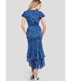 Clearance Midi-jurk “Printed Wrap High And Low Midaxi Dress” DAMES Jurken