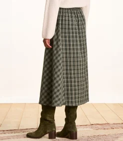 Midirok met kaki ruitjes DAMES Rokken