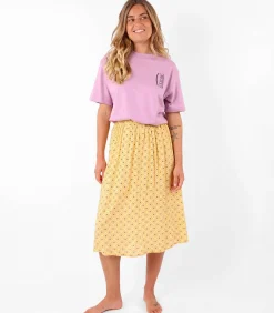 Midi-vloeiende en bedrukte rok RAVINA DAMES Rokken