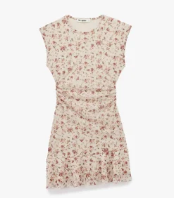 DAMES Koton Mini-jurk Mouwloos Asymmetrisch Bloemenpatroon