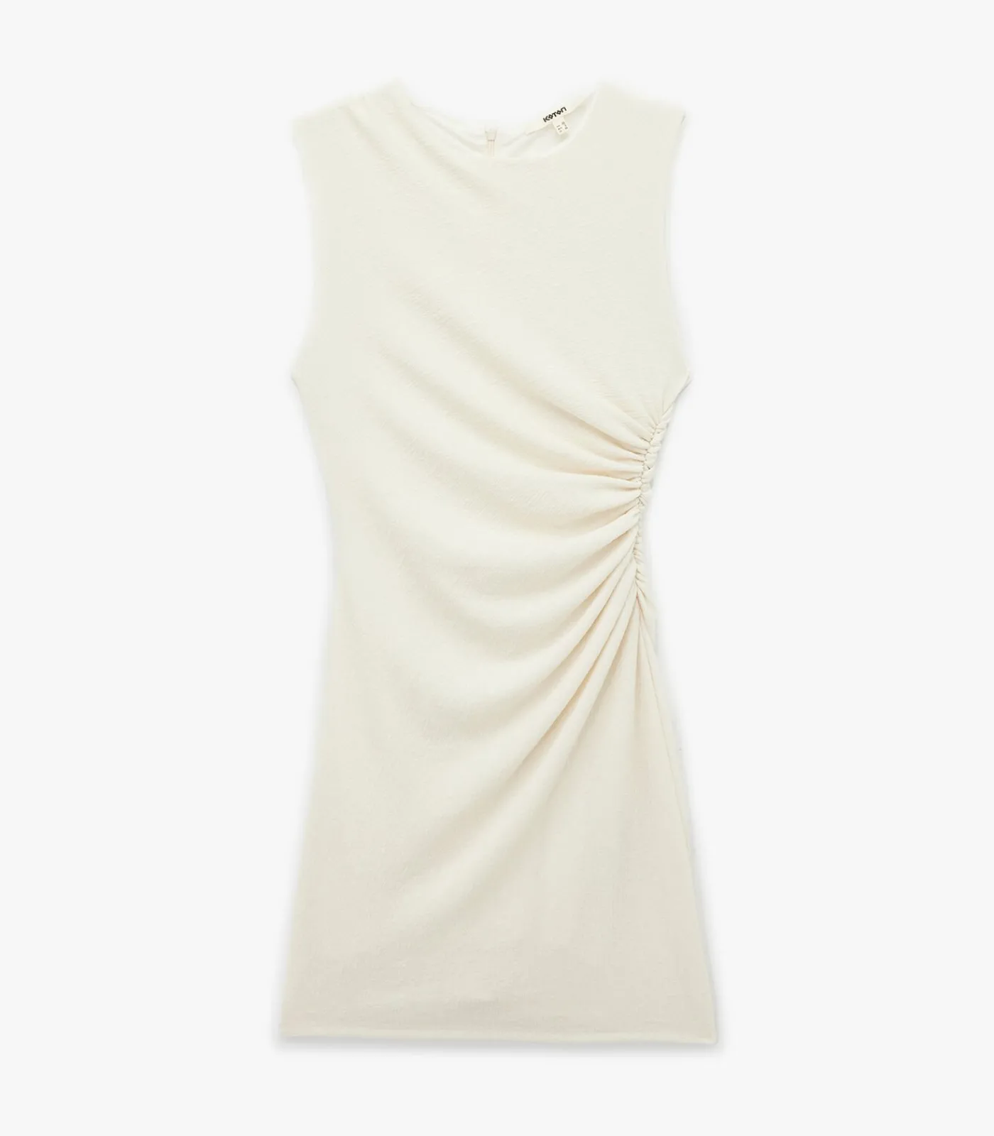 DAMES Koton Mini-jurk Mouwloos Gedrapeerd Slanke Pasvorm