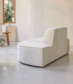 Modulaire Dario 2-zitsbank in beige stof Zetels