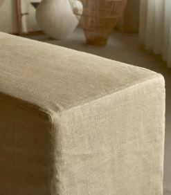 Outlet Modulaire fauteuil in natuurlijk linnen, 1-zit Zetels