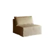 Clearance Modulaire loungestoel Nils in natuurlijk linnen, 1-zit Zetels