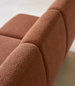 Tikamoon Modulaire 3-zitsbank Swann van massief acacia en terracotta stof