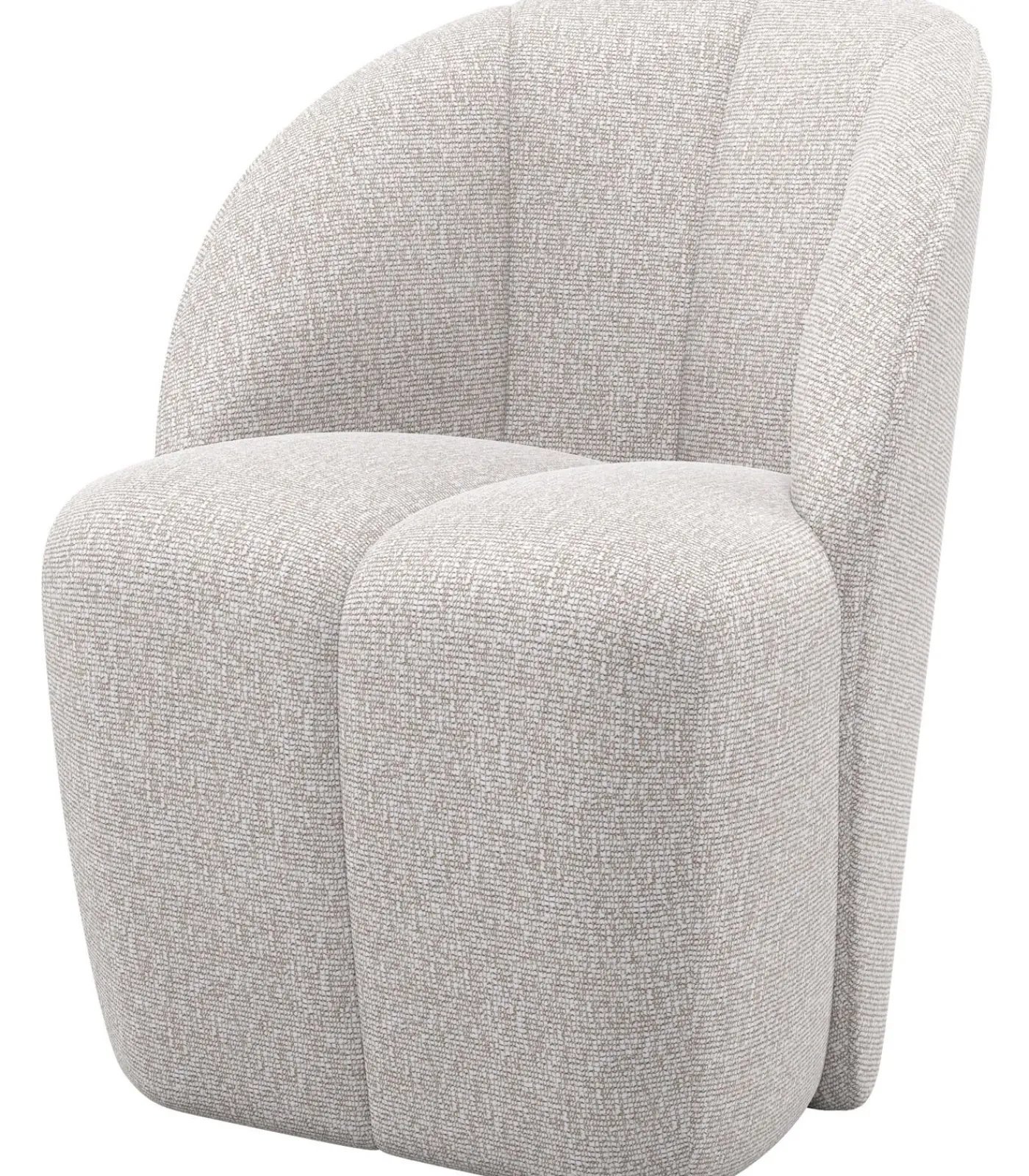 Online Mojo Draaifauteuil - Bouclé - Ecru Melange - 75x68x77 Zetels