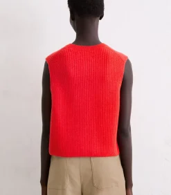 DAMES Marc O'Polo Mouwloos gebreid gilet slim