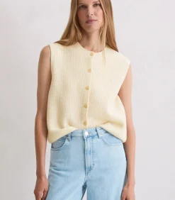 New Mouwloos gebreid gilet slim DAMES Truien & Cardigans