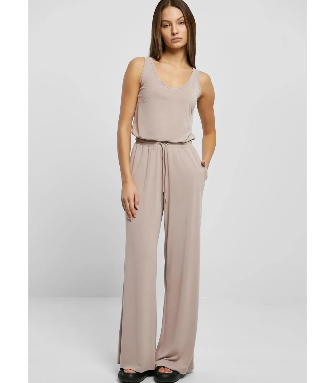 DAMES Urban Classics Mouwloze jumpsuit modal grote maten vrouwen