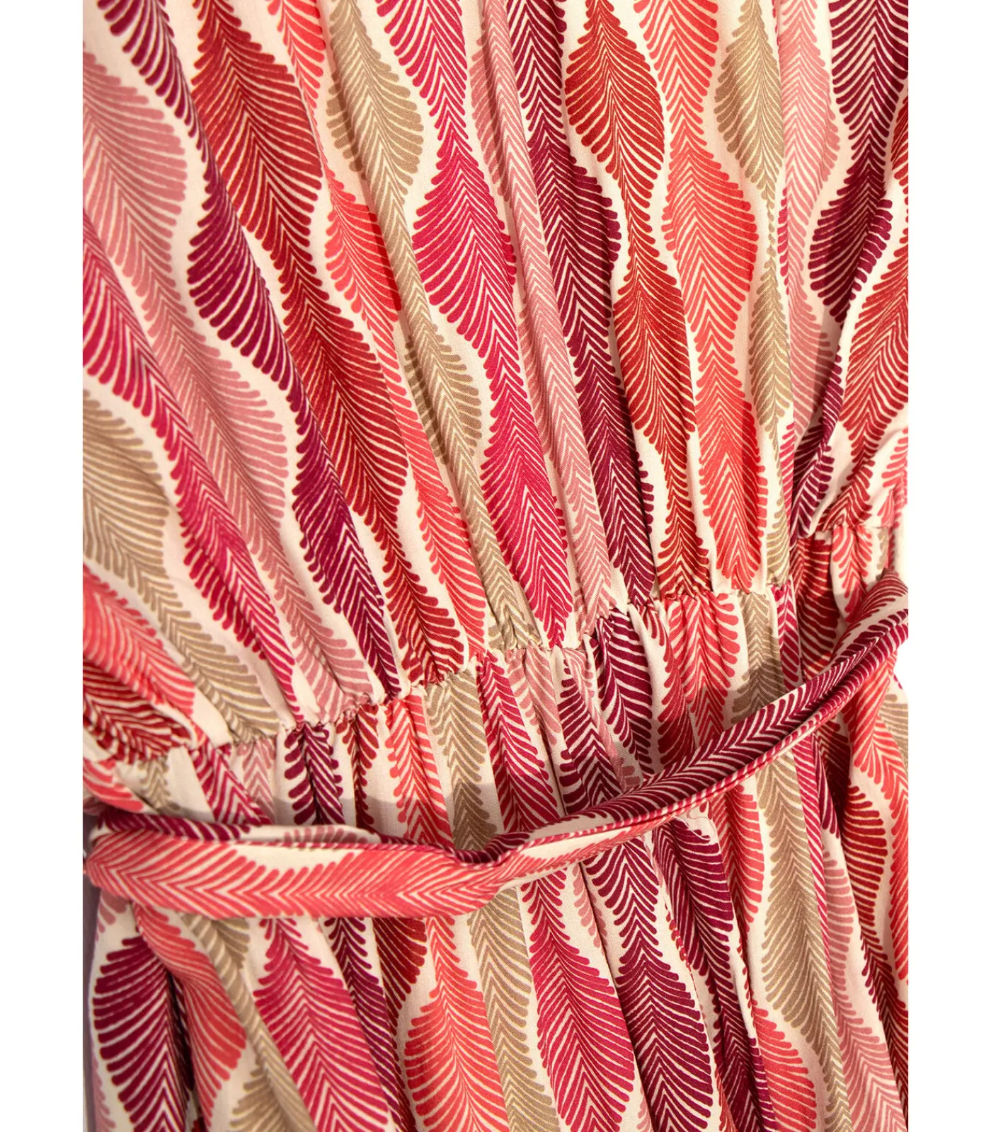 DAMES J&JOY jumpsuit met korte mouwen, bloemenprint en strik aan de taille