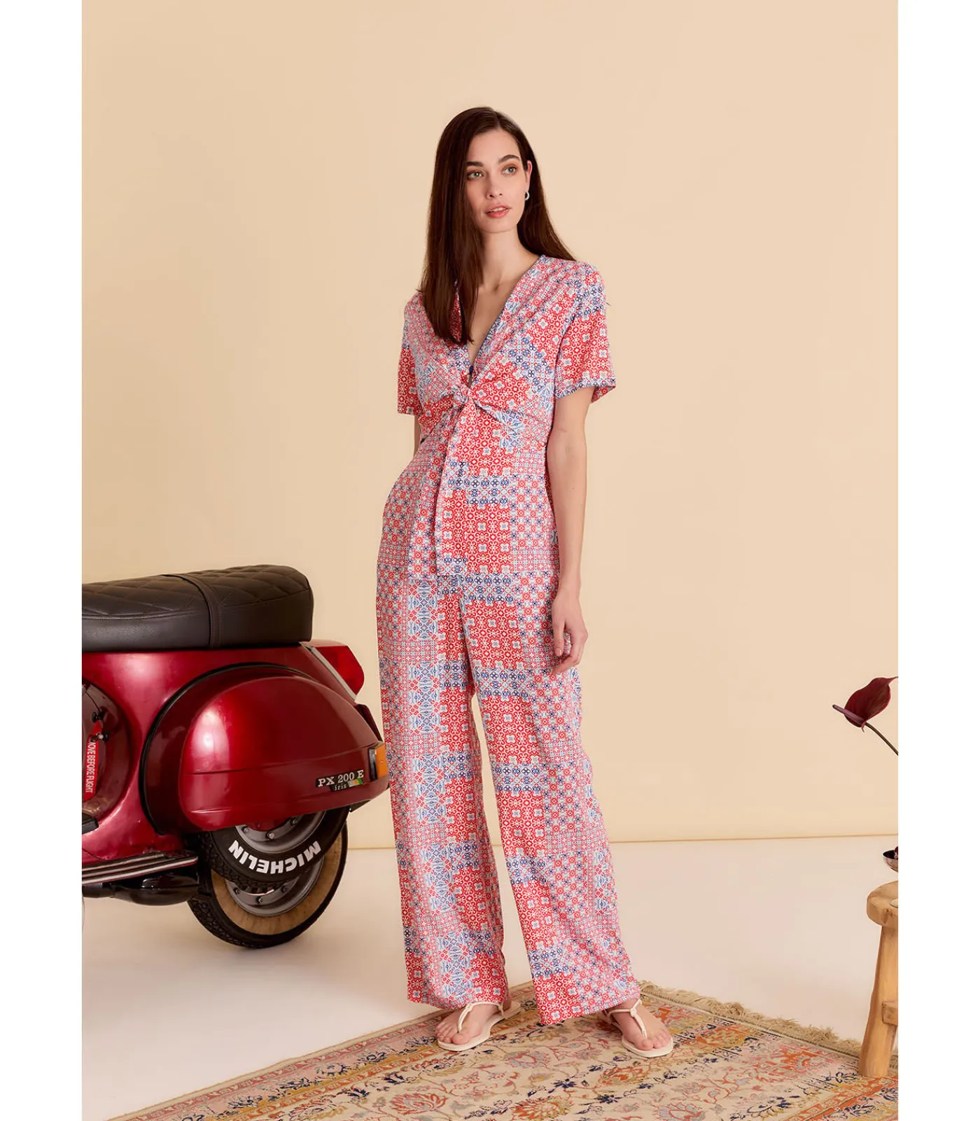 Best jumpsuit met strik en korte mouwen DAMES Jumpsuits