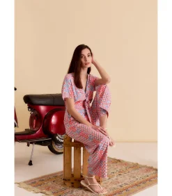 Best jumpsuit met strik en korte mouwen DAMES Jumpsuits