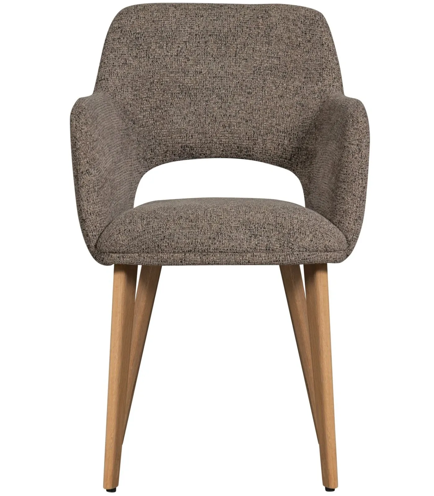 Discount Murat Eetkamerstoelen Houten Naturel Poot - Taupe - Set van 6 Stoelen