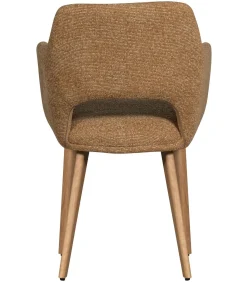 Online Murat Eetkamerstoelen Houten Naturel Poot - Geel - Set van 6 Stoelen