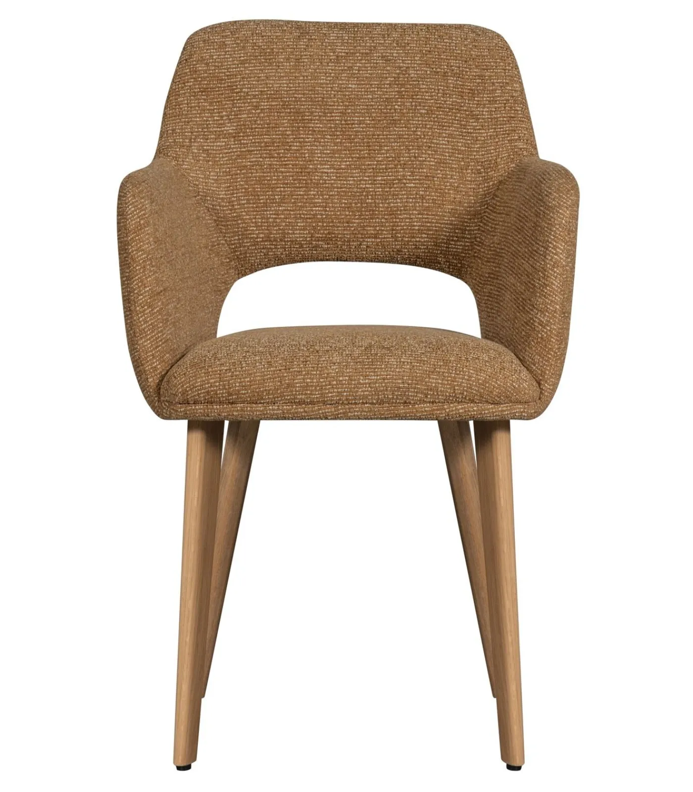 Online Murat Eetkamerstoelen Houten Naturel Poot - Geel - Set van 6 Stoelen