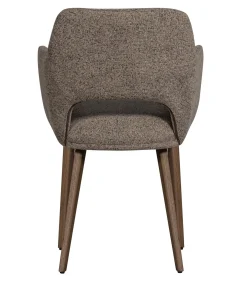 WOOOD Murat Eetkamerstoelen Houten Bruine Poot - Taupe - Set van 6
