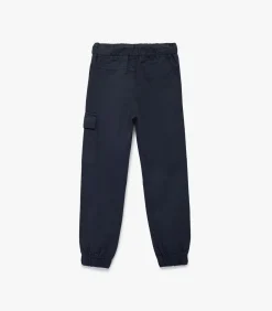 New Navy Jongens Katoenen Cargo Broek Met Trekkoord Kinderen Shorts & Broeken