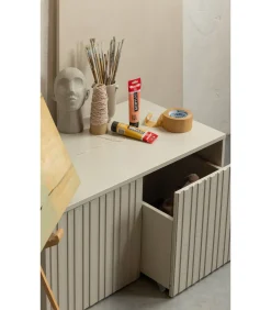 WOOOD New Gravure Kistbank - Grenen - Dust - 40x88x50