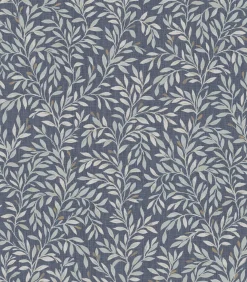 Clearance - Vliesbehang - Ditsy Leaf Navy - 1000x52 Wanddecoratie