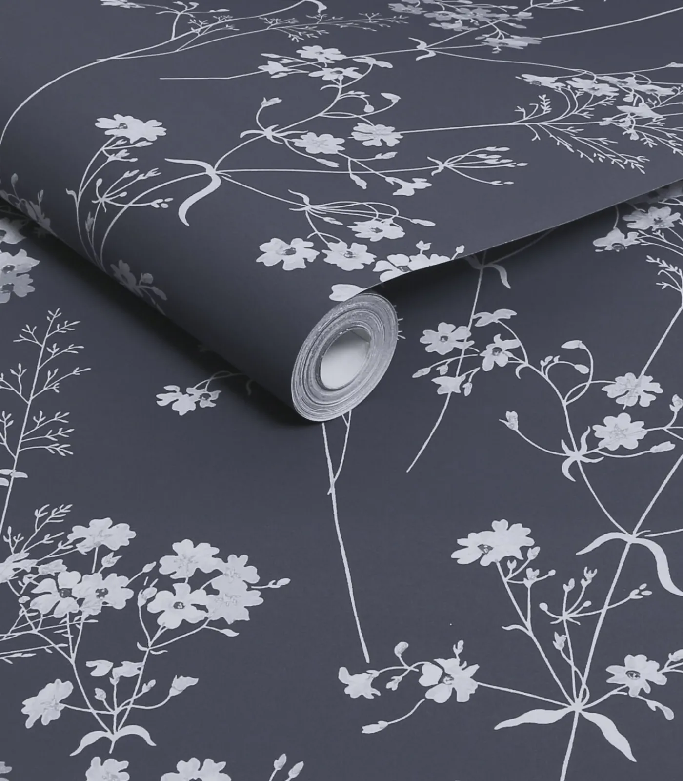 - Vliesbehang - Leaf Navy - 1000x52 Wanddecoratie