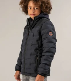 Online NICK - Jongensjack van twee materialen met grafische stiksels Kinderen Jassen