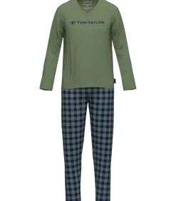 Heren Tom Tailor Night Wear Heren Pyjama Groen