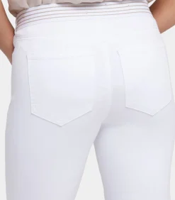 DAMES NYDJ No Gapper™ Marilyn Straight Jeans in Petite in Sure Stretch® Denim met Gestreepte Stretch