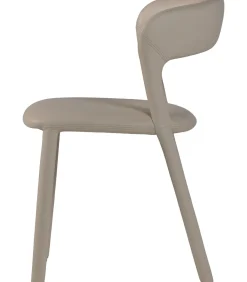 Noble Eetkamerstoelen - Leerlook - Beige - Set van 2 Stoelen