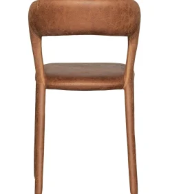 Noble Eetkamerstoelen - Leerlook - Cognac - Set van 6 Stoelen