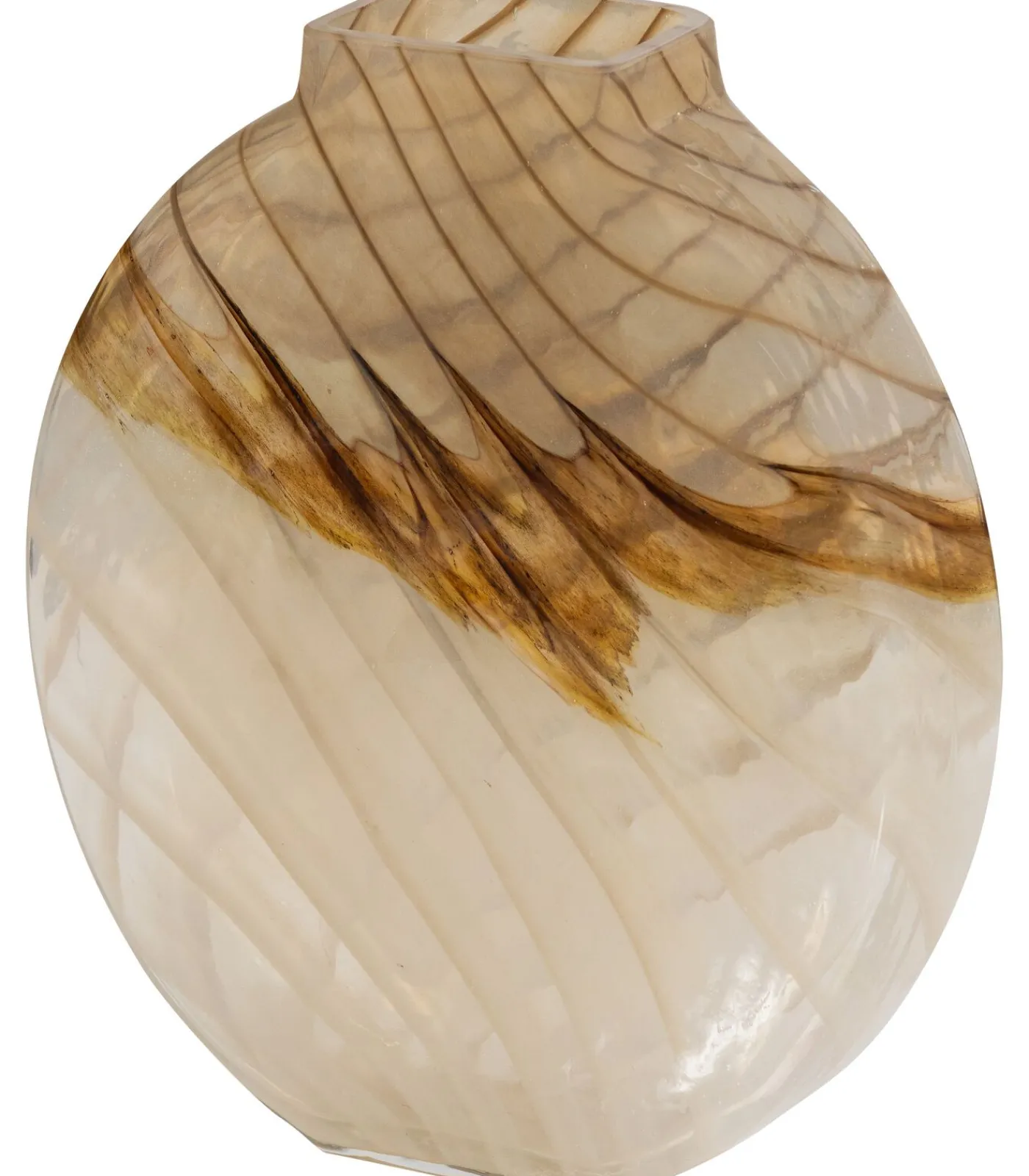 WOOOD Norbert Vaas - Handgevormd - Glas - Bruin - 26x25x8