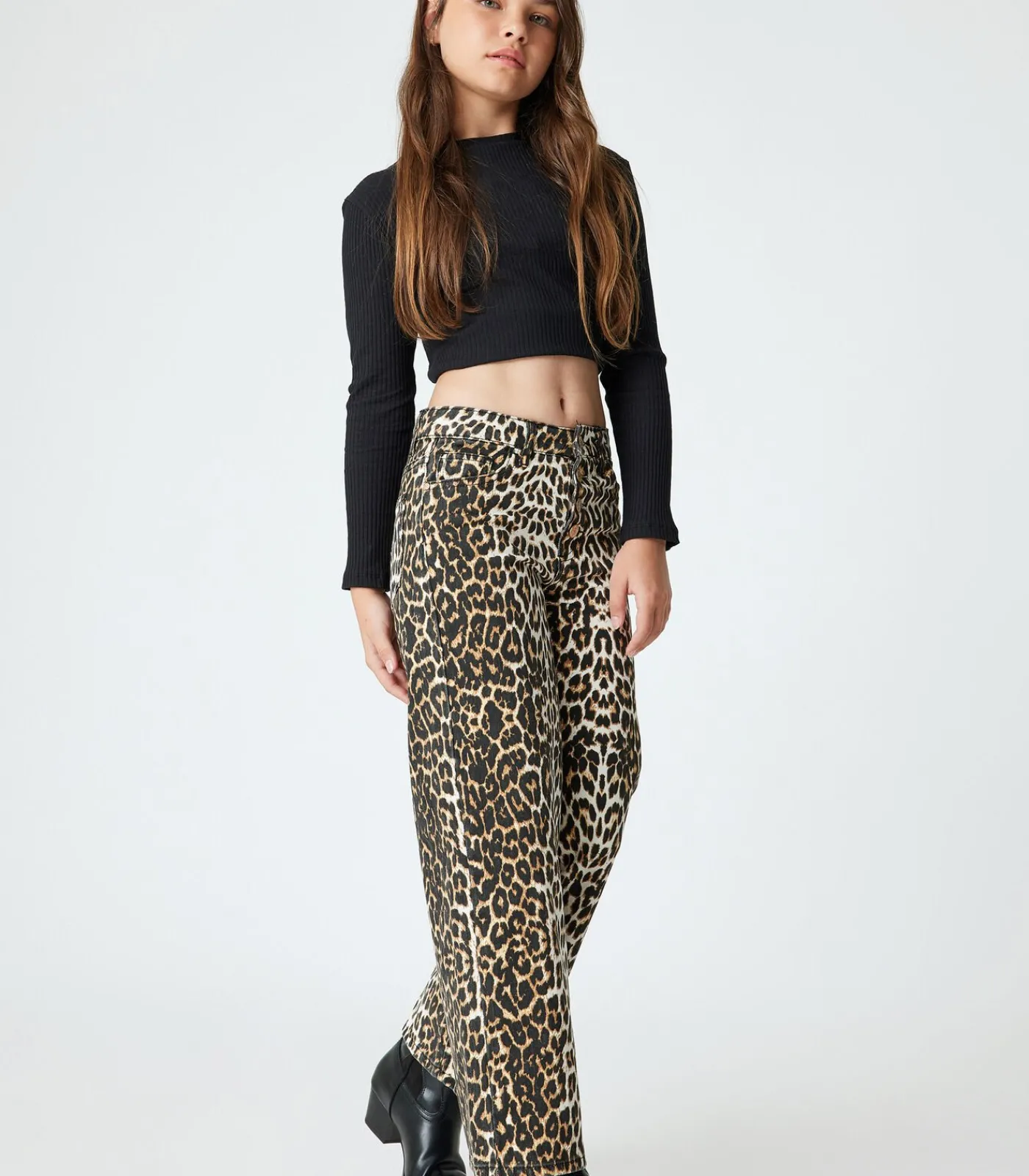 Kinderen Koton Normale taille Brede pijpen Jeansbroek