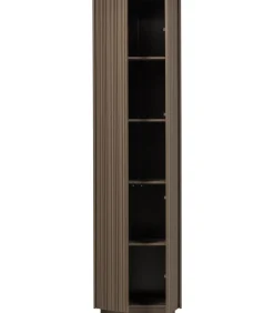 Discount Nova Hoge Kast - Grenen - Truffel Bruin - 215x67x40 Meubels