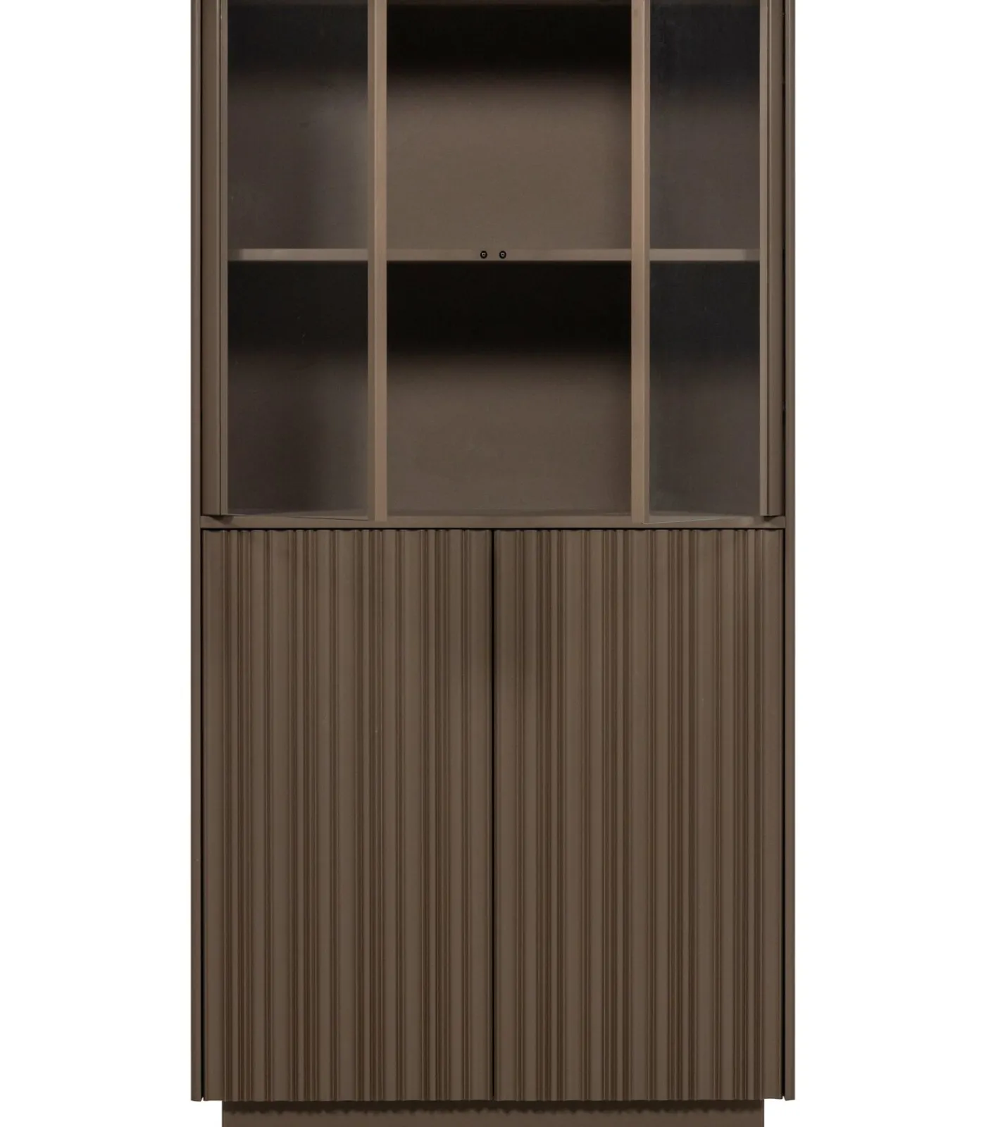 Discount Nova Lage Vitrinekast - Grenen - Truffel Bruin - 172x102x40 Meubels