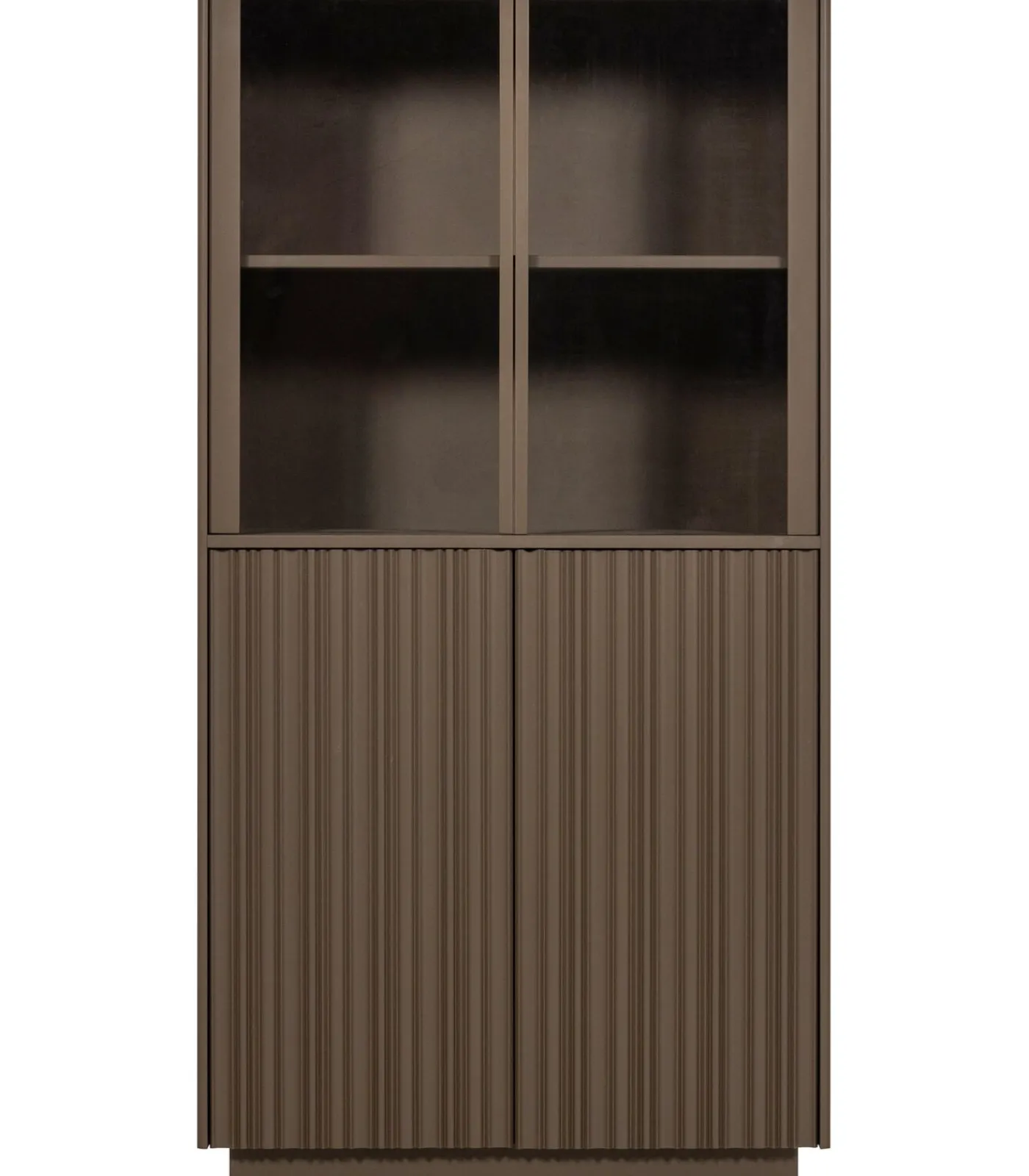 Discount Nova Lage Vitrinekast - Grenen - Truffel Bruin - 172x102x40 Meubels