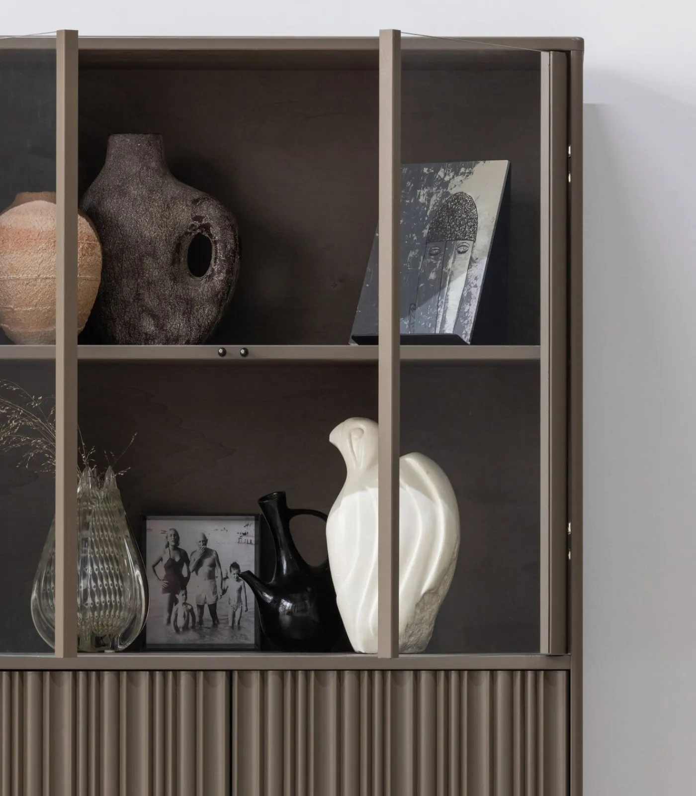 Discount Nova Lage Vitrinekast - Grenen - Truffel Bruin - 172x102x40 Meubels