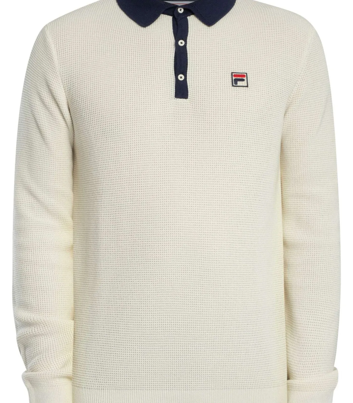 Outlet Nowell Wafelgebreid Poloshirt Met Lange Mouwen Heren T-Shirts & Polo's